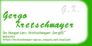 gergo kretschmayer business card